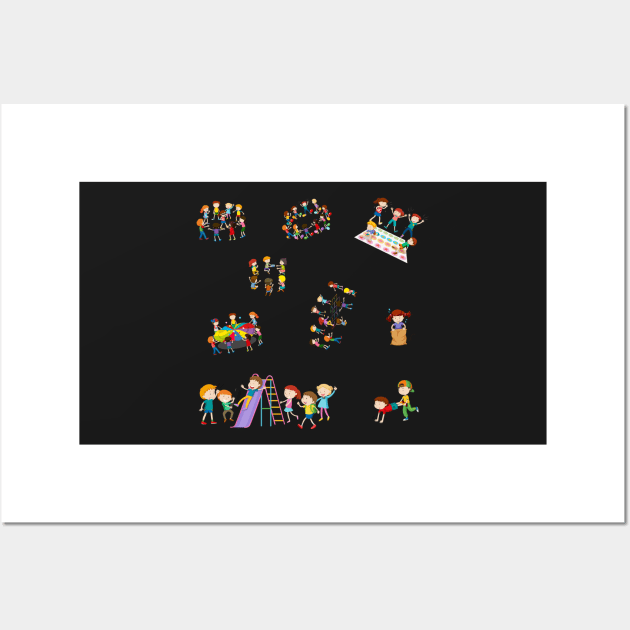 Kids games stickers Wall Art by Misfit04